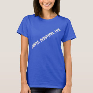 Ljus kräm- text för enkel härlig livDiagonal T-shirt