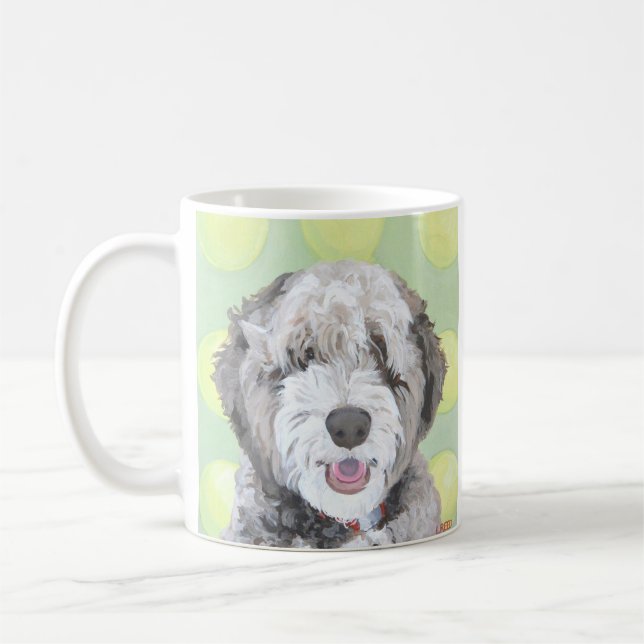 Ljus Labradoodle mugg (Vänster)