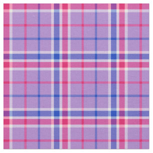 Ljus lavendel, magenta och blåttpläd tyg