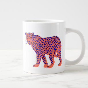 Ljus leopard jumbo mugg