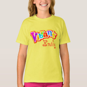 Ljus levande barn vit t-shirt med namn