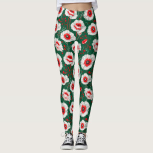 Ljus levande blomsterdesign leggings