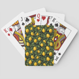 Ljus levande citrusträdmönster casinokort