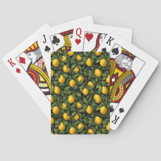 Ljus levande citrusträdmönster casinokort