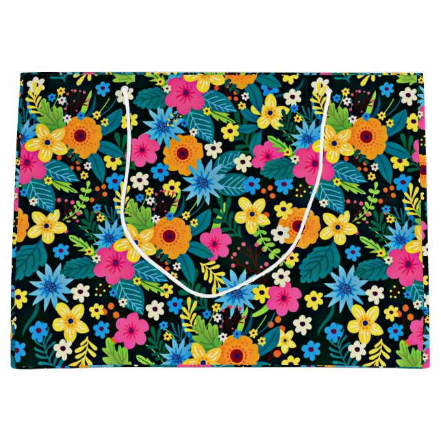 Ljus levande Ditsy blommor Blommönster Design-4378 (Framsidan)