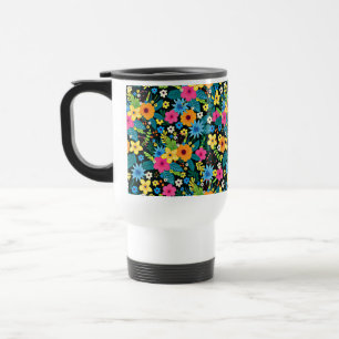 Ljus levande Ditsy blommor Blommönster Design-4378 Resemugg