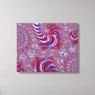 Ljus levande groovy trippy spiralerande fraktal ko canvastryck