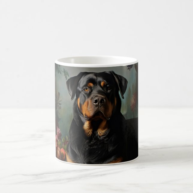 Ljus levande hund Konststil För hundälskare  Kaffemugg (Center)