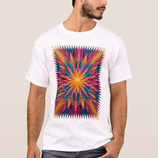 Ljus levande Kalejdoskop Stjärnexplosion Grafisk T Shirt