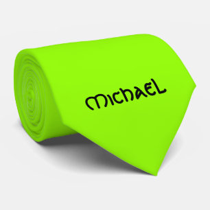 Ljus levande neon fluorescerande grön keltisk Namn Slips