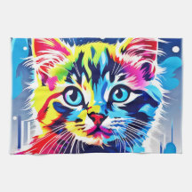 Ljus levande neon kattkonst