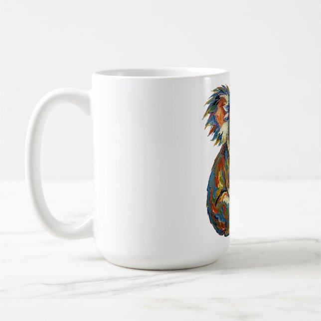 Ljus levande oljemålning stil Färgrik impasto koal Kaffemugg (Vänster)
