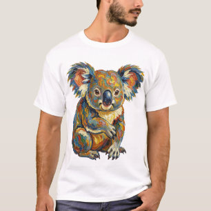 Ljus levande oljemålning stil Färgrik impasto koal T Shirt