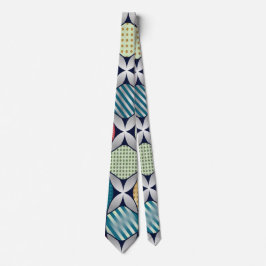 Ljus levande retro-geometrisk cirkelfusion slips