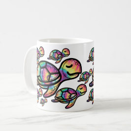 Ljus levande Tie Dye Havssköldpadda Kaffemugg