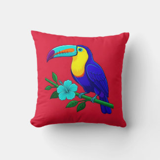 Ljus levande toucan kastkudde kudde