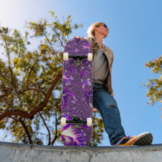 Ljus levande trippig groovy boho spiral fraktal mini skateboard bräda 18,5 cm