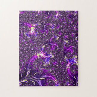 Ljus levande trippig groovy boho spiral fraktal pussel