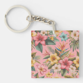 Ljus levande tropiskt blomster mönster