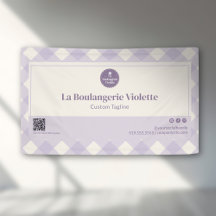 Ljus lila bageri Gingham QR-kod Event Display