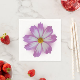 Ljus lila blomma pappersservett