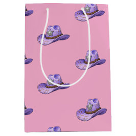 Ljus lila cowgirlhatt - rosa bakgrund