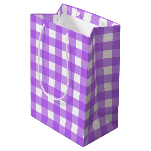 Ljus lila gingham (Baksidan Vinklad)
