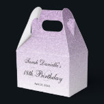 Ljus lila glam glitter personlig presentaskar<br><div class="desc">Denna vackra presentask har falskt glitter och din egen text. Använd mallformuläret för att lägga till din information. Funktionen "Anpassa ytterligare" kan användas för att ändra typsnitt och textlayout. Du kan också lägga till text på baksidan av presentasken.</div>