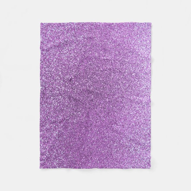 Ljus lila glitter fleecefilt (Framsidan)