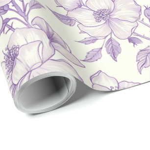 Ljus lila kineseri decoupage presentpapper