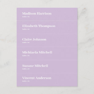 Ljus Lila Lilac Bröllop Place DIY Inbjudningar