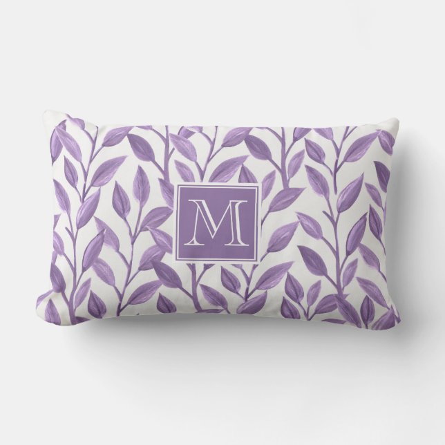 Ljus Lila Löv Lumbar Pillow Lumbarkudde (Framsida)