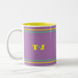 Ljus Lila Monogram Två-Tonad Mugg