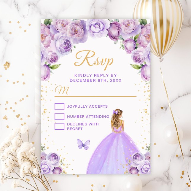 Ljus lila och guldblond prinsessa OSA kort (Skapare uppladdad)