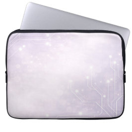 Ljus lila och pärlgrå AI-konst Laptop Fodral