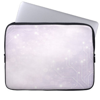 Ljus lila och pärlgrå AI-konst Laptop Fodral