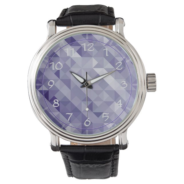 Ljus lila polygonal manar watch armbandsur (Framsida)