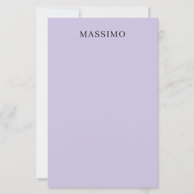 Ljus Lila Professionell Unik Klassisk Eget Namn (Framsida)