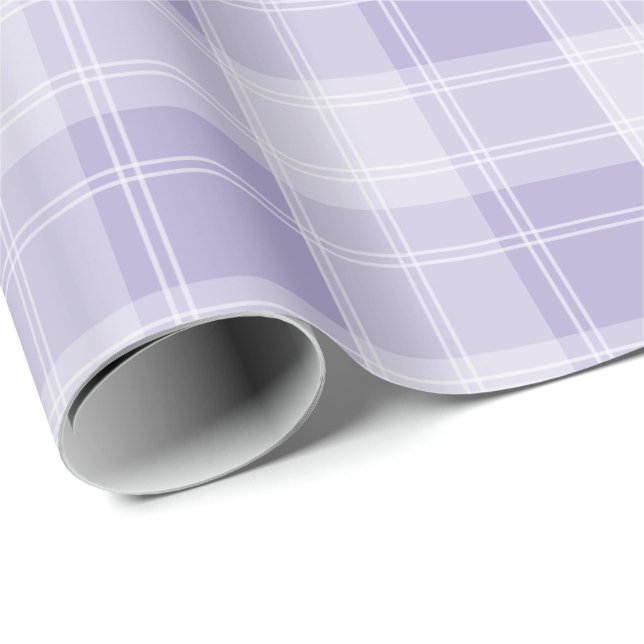 Ljus lila rutigt mönster presentpapper (Rullad Hörn)