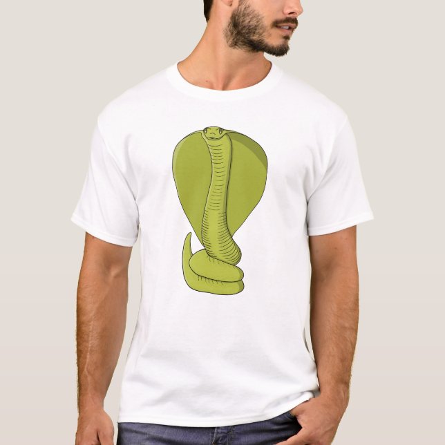 Ljus Limegrön Kobra T Shirt (Framsida)