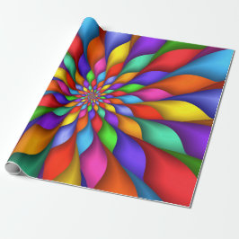 Ljus livlig Psychedelic spiral sjal Presentpapper