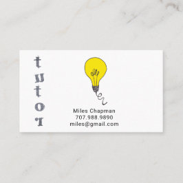 Ljus Ljus Bulb Idea Lärarlärare Visitkort