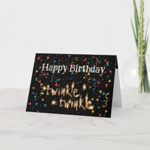 Ljus Ljus - hur gammal Roligt är födelsedag Kort