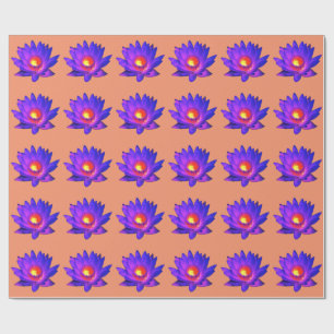 Ljus lotusblommablomma som slår in papper presentpapper