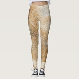 Ljus Luftig Naturlig Neutral Boheme Boho Leggings