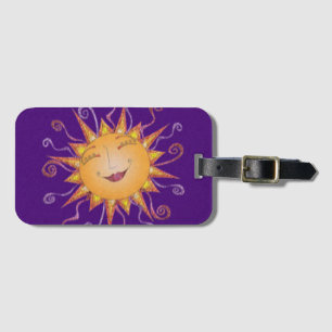 Ljus lycklig Sunburst Bagagebricka