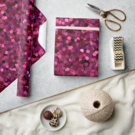 Ljus Magenta Glans Rosa Glittermönster Presentpapper