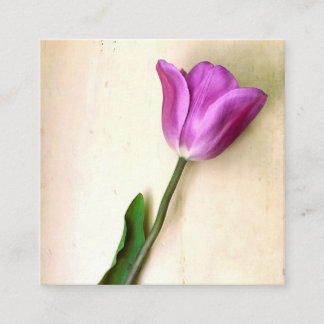 Ljus Magenta Tulip Poetic Fyrkantigt Visitkort