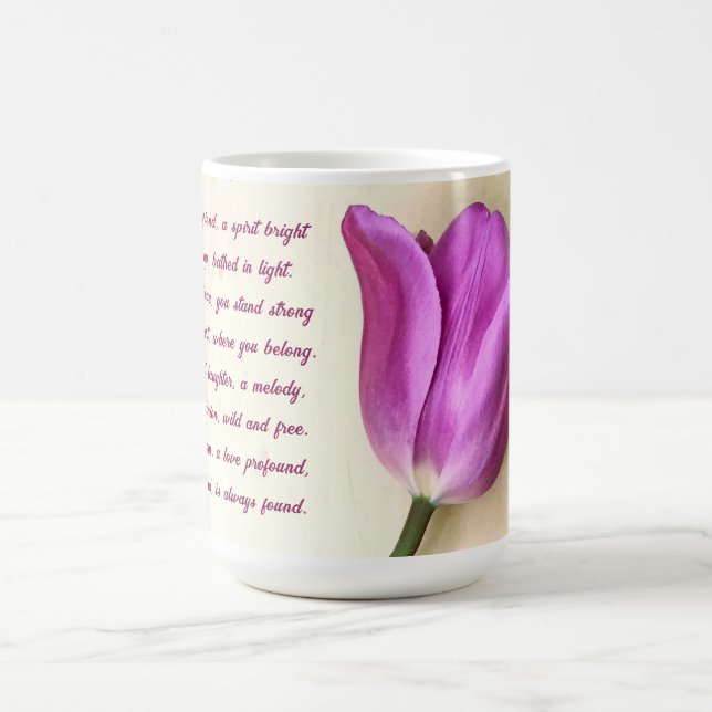 Ljus Magenta Tulip Poetic Kaffemugg (Center)