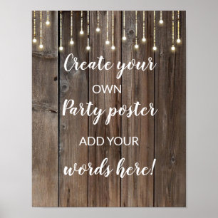 ljus-mallen gör din egen Poster